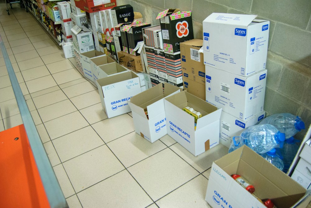 caixes del banc d'aliments